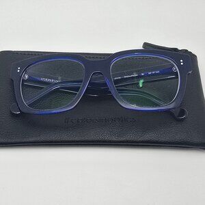 Colors in Optics Sanford Hutton Thompson Cobalt Blue Eyeglasses Frame w/ Case